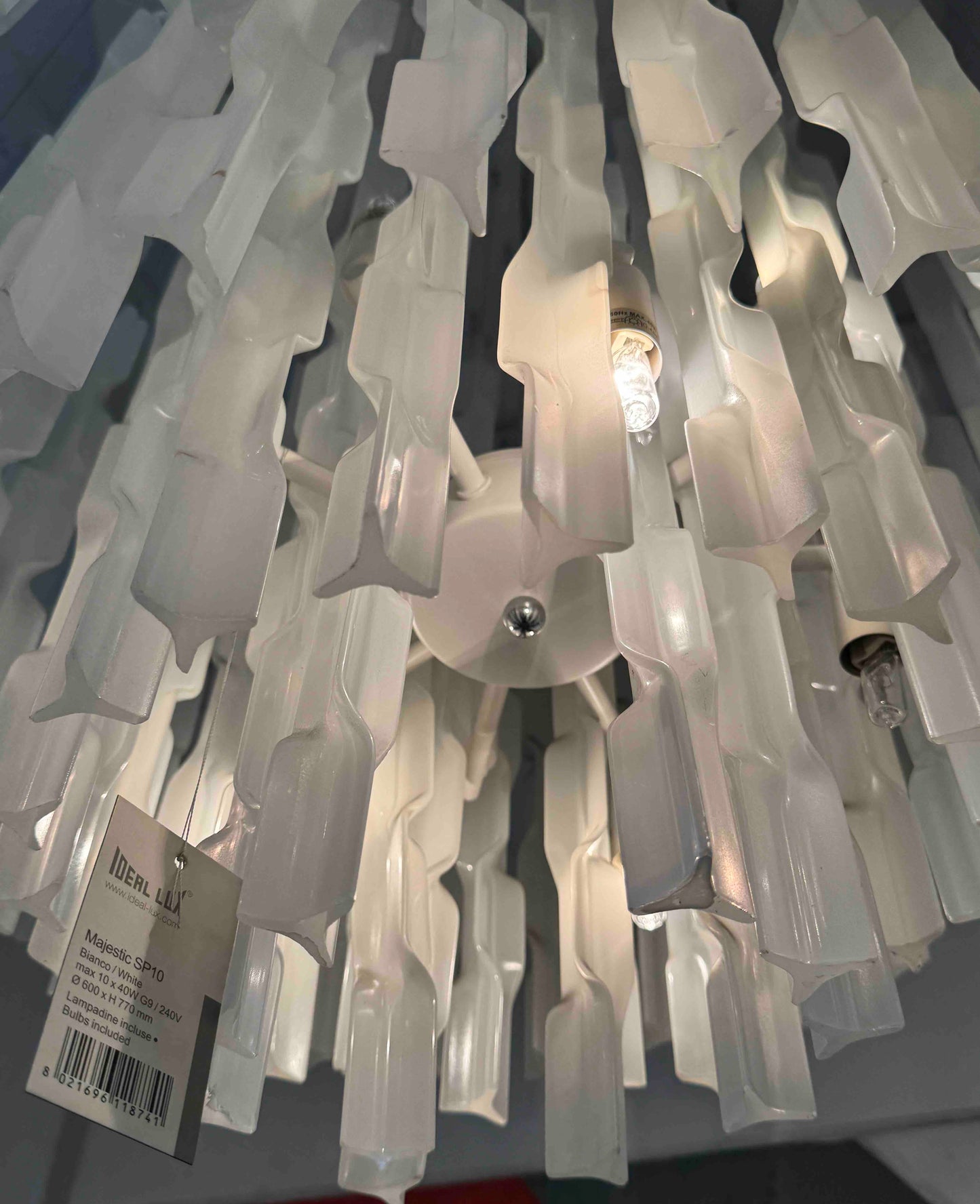 Lampadario Majestic SP10 Bianco di Ideal Lux-1