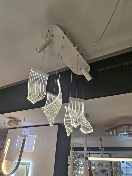 Lampadario artistico acrilico Metallo Oro Soggiorno/Camera da Letto