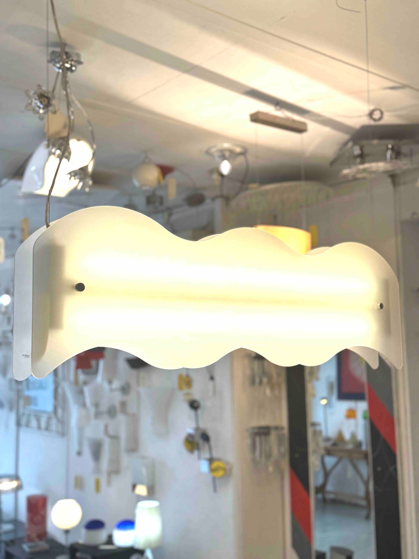 Lampadario al neon Slem Cattaneo